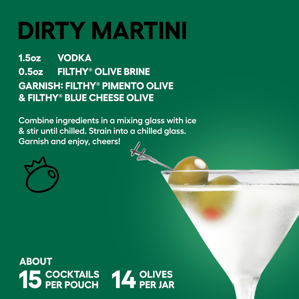 Filthy Food Filthy Martini Kit stainless steel picks for elegant garnishes