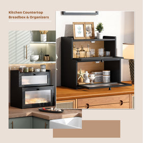 FILWH bread box stable base prevents sliding on the counter