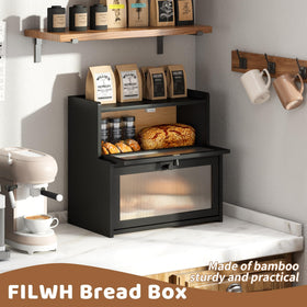 FILWH bread box corner design maximizes counter space for small kitchens