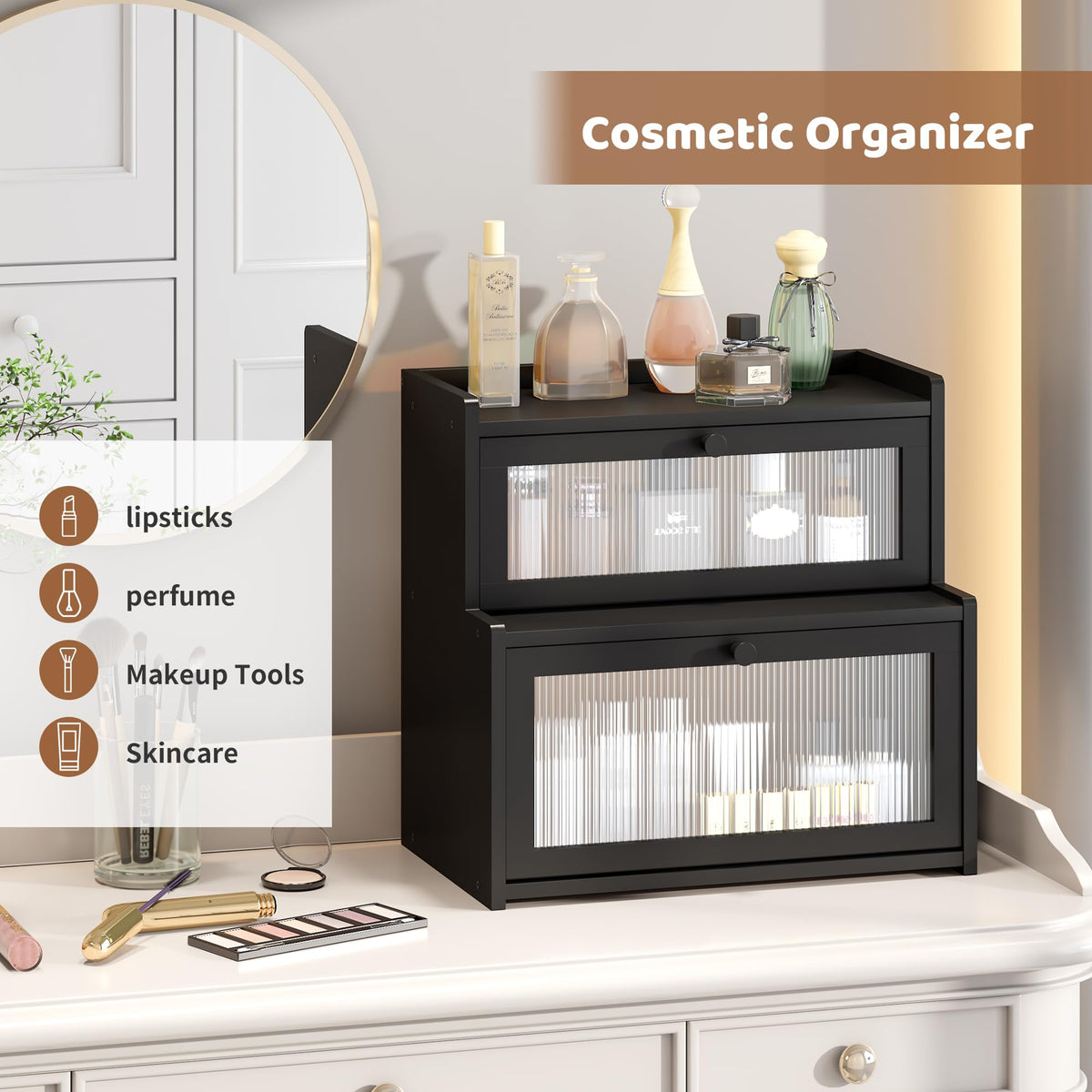 FILWH bread box top storage space ideal for utensils or snacks