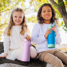 Fimibuke bottle in a school bag ready for daily use.