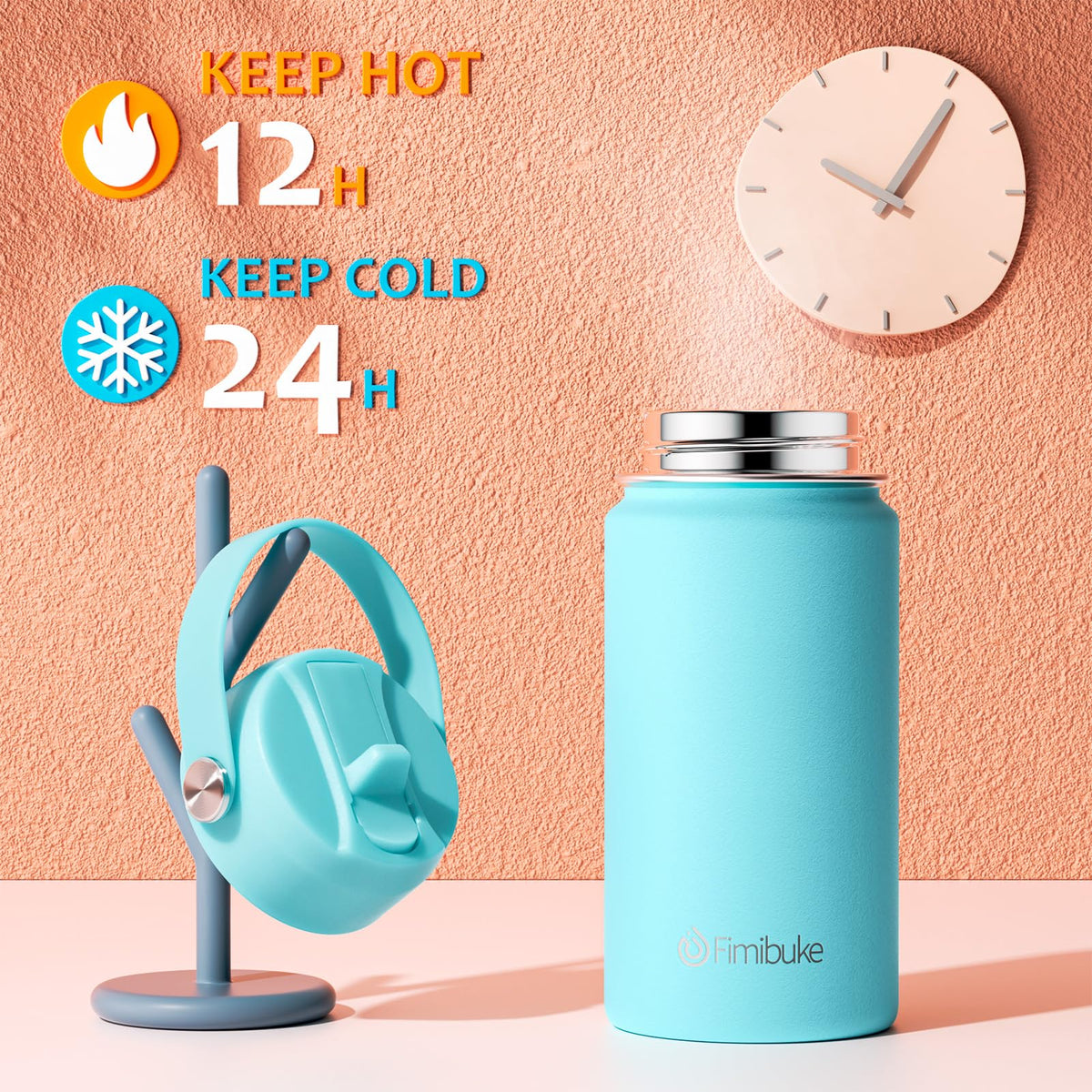 Fimibuke double-wall vacuum insulated bottle maintains temperature and resists condensation