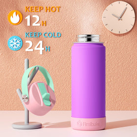 Fimibuke double-wall vacuum insulated bottle maintains beverages at stable temperatures.