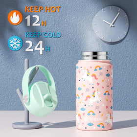 Fimibuke double-wall vacuum insulation keeps beverages cold for hours.