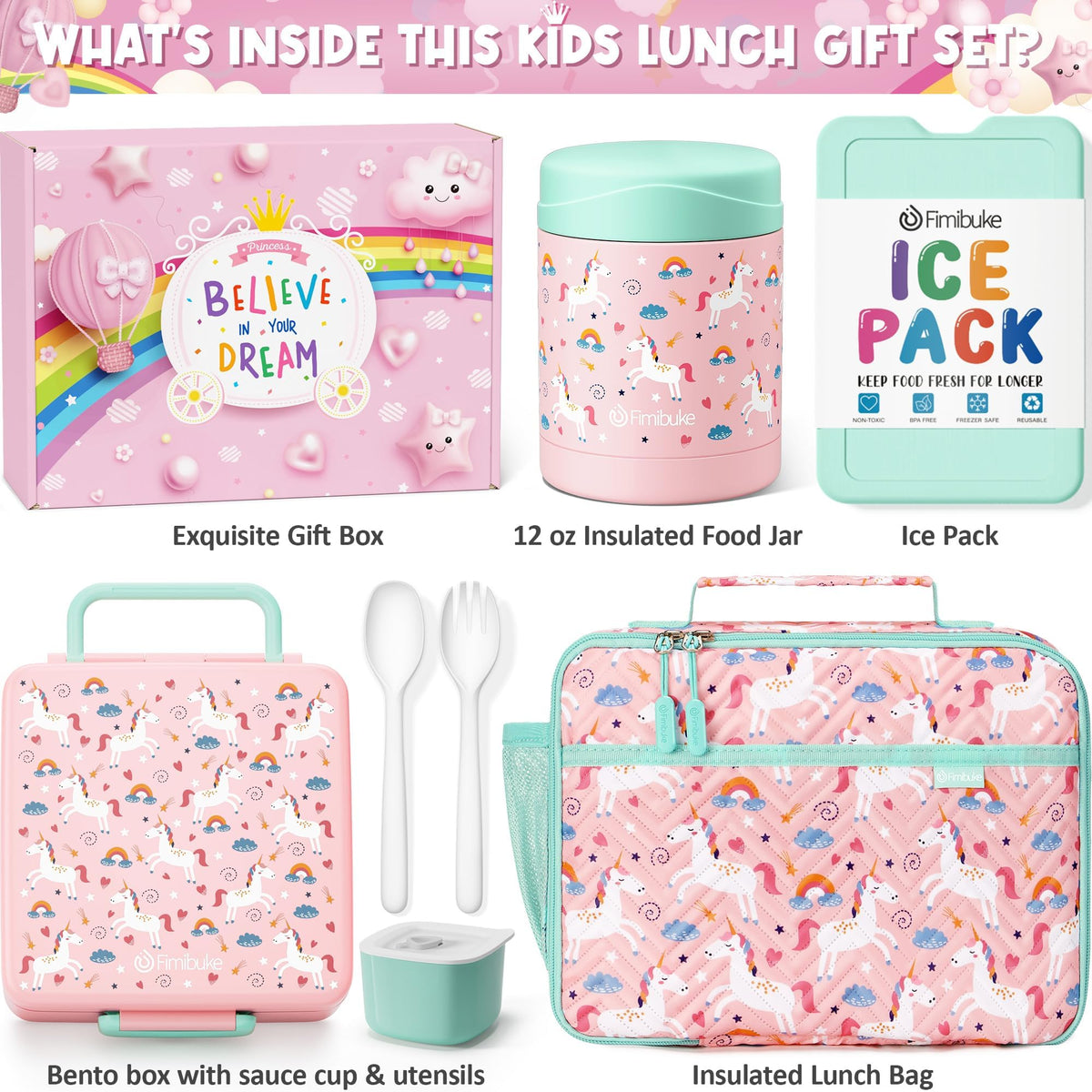 Fimibuke four-compartment bento keeps foods separated for balance.