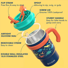 Fimibuke kid-friendly handle supports small hands during travel and play.