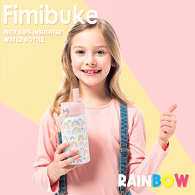 Fimibuke back-to-school scene with kid-friendly bottle in backpack