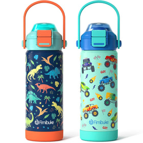Fimibuke kids bottle with 2-in-1 lid offering easy sipping on the go