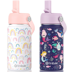 Fimibuke kids bottle rainbow pattern for appealing hydration on the go.