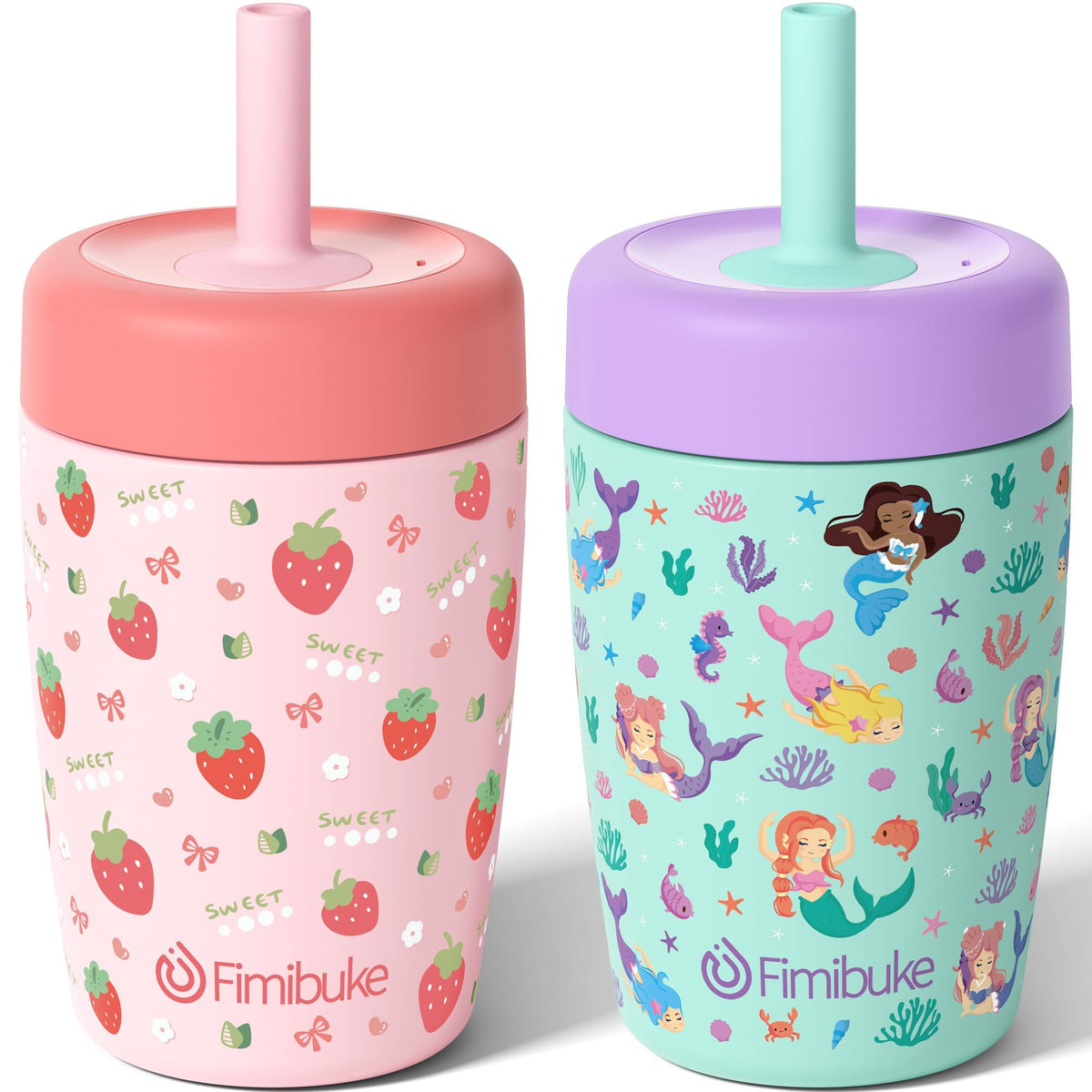 Fimibuke kids cup with twist-lock lid for mess-free sipping on the go