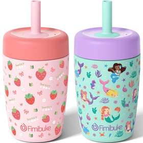 Fimibuke kids cup with twist-lock lid for mess-free sipping on the go