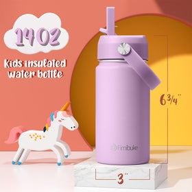 Fimibuke leak-proof lid on 14oz bottle preventing spills during travel