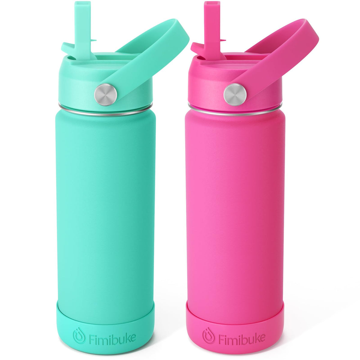 Fimibuke kids insulated bottle 18oz two-pack for school hydration on the go.