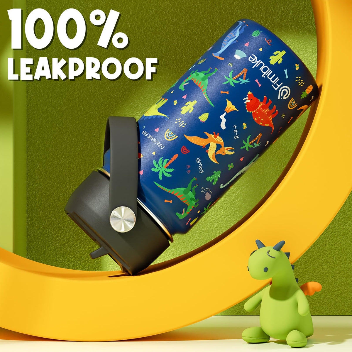 Fimibuke leak-proof lid with bite valve for easy sipping on the go