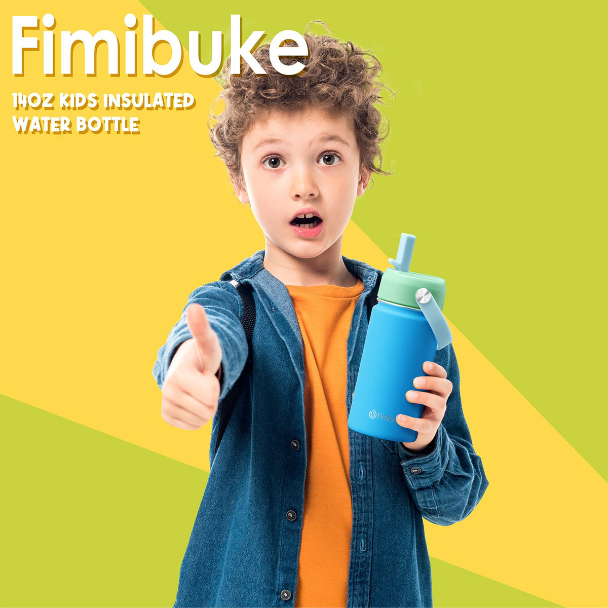 Fimibuke Ocean Life bottle two-pack ready for school bags