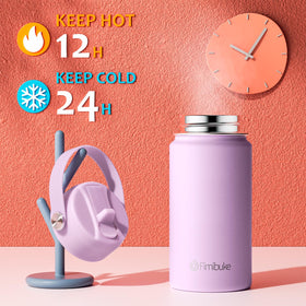 Fimibuke straw lid function enables easy sipping for active kids.