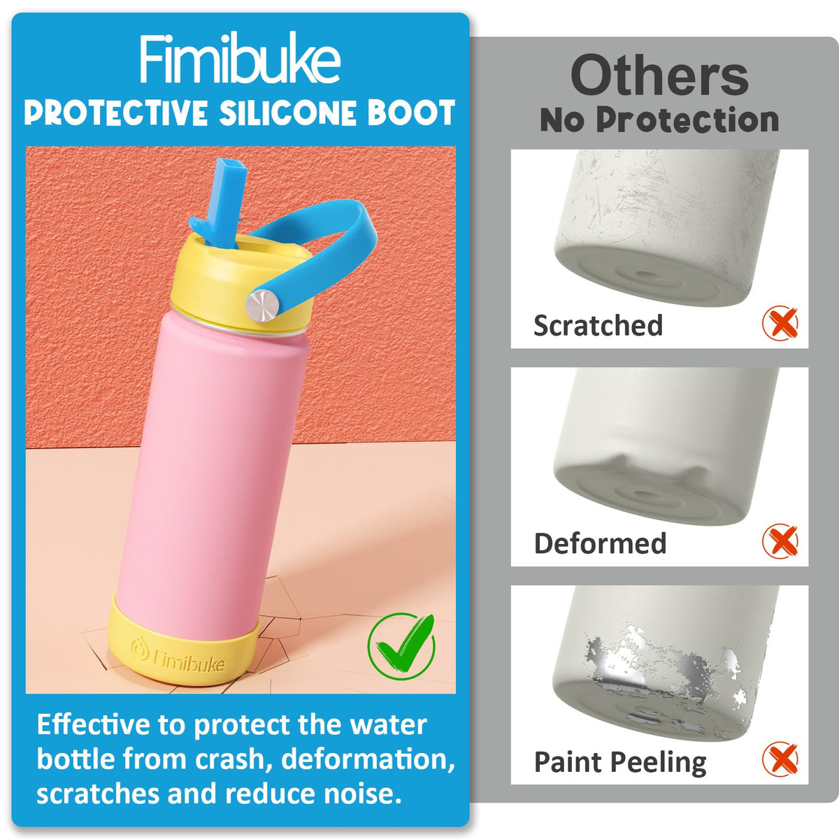 Fimibuke wide mouth makes refilling and adding ice cubes easy.