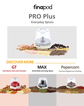 FinaMill pepper pod in action targets peppercorn grinding for precise seasoning.