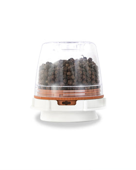 FinaMill storage-ready pod system stacks neatly for organized kitchens