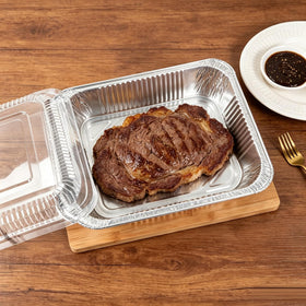 Findful pan for baking yields evenly browned casseroles and desserts.