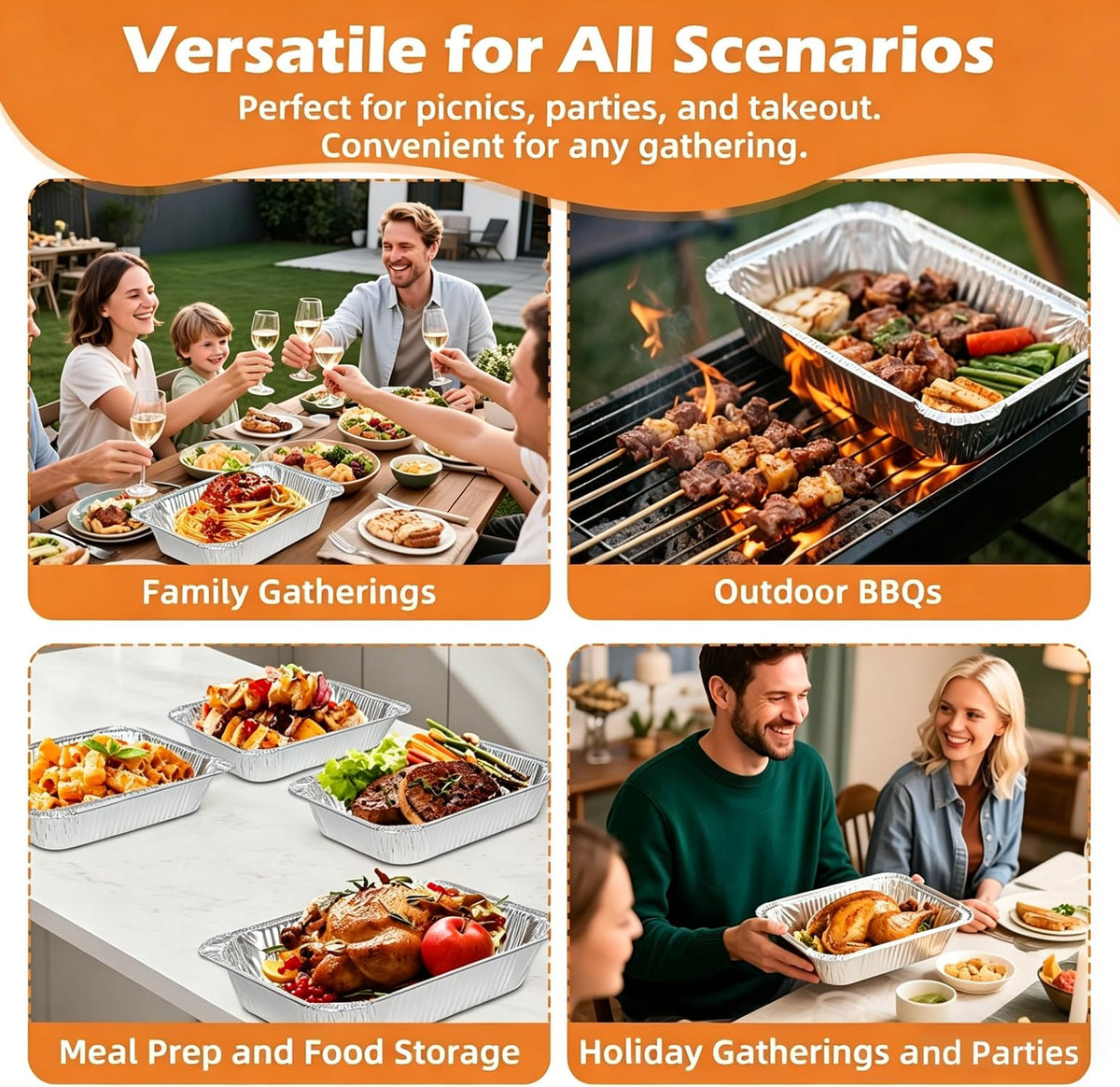 Findful aluminum tray for roasting juicy meats and vegetables.