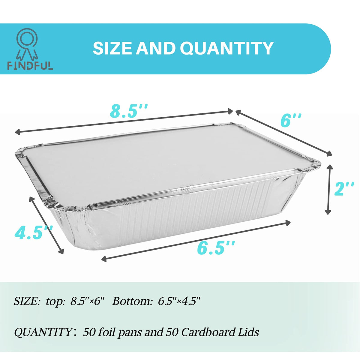Findful aluminum pans in oven-ready configuration for browning and even cooking.