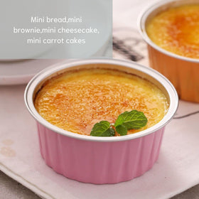 Findful aluminum pudding molds for desserts and mini bites.