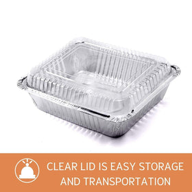 Findful clear lids seal in freshness for easy transport of meals.