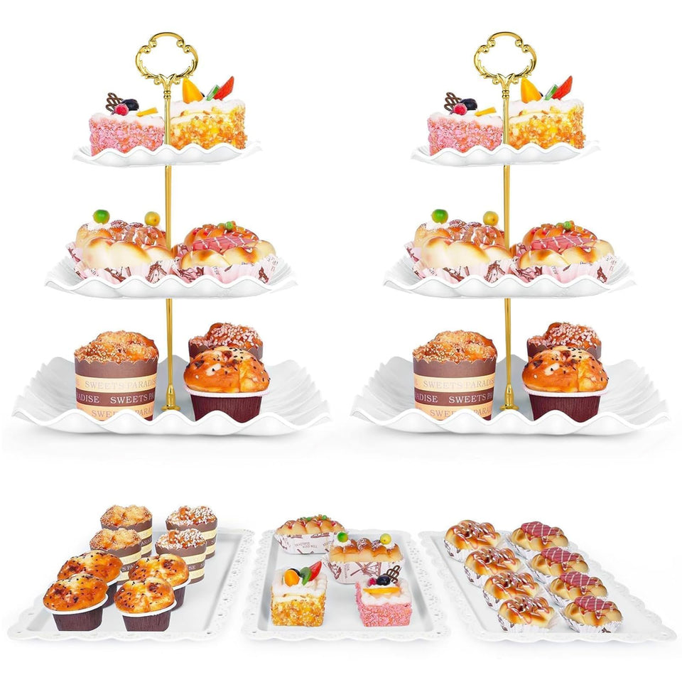Findful 3-tier dessert stand assembly shows stable construction for events