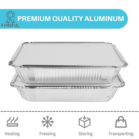 Findful foil pans in oven-ready setup for even heating