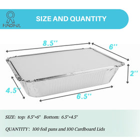 Findful foil pans with lids open for easy filling and serving