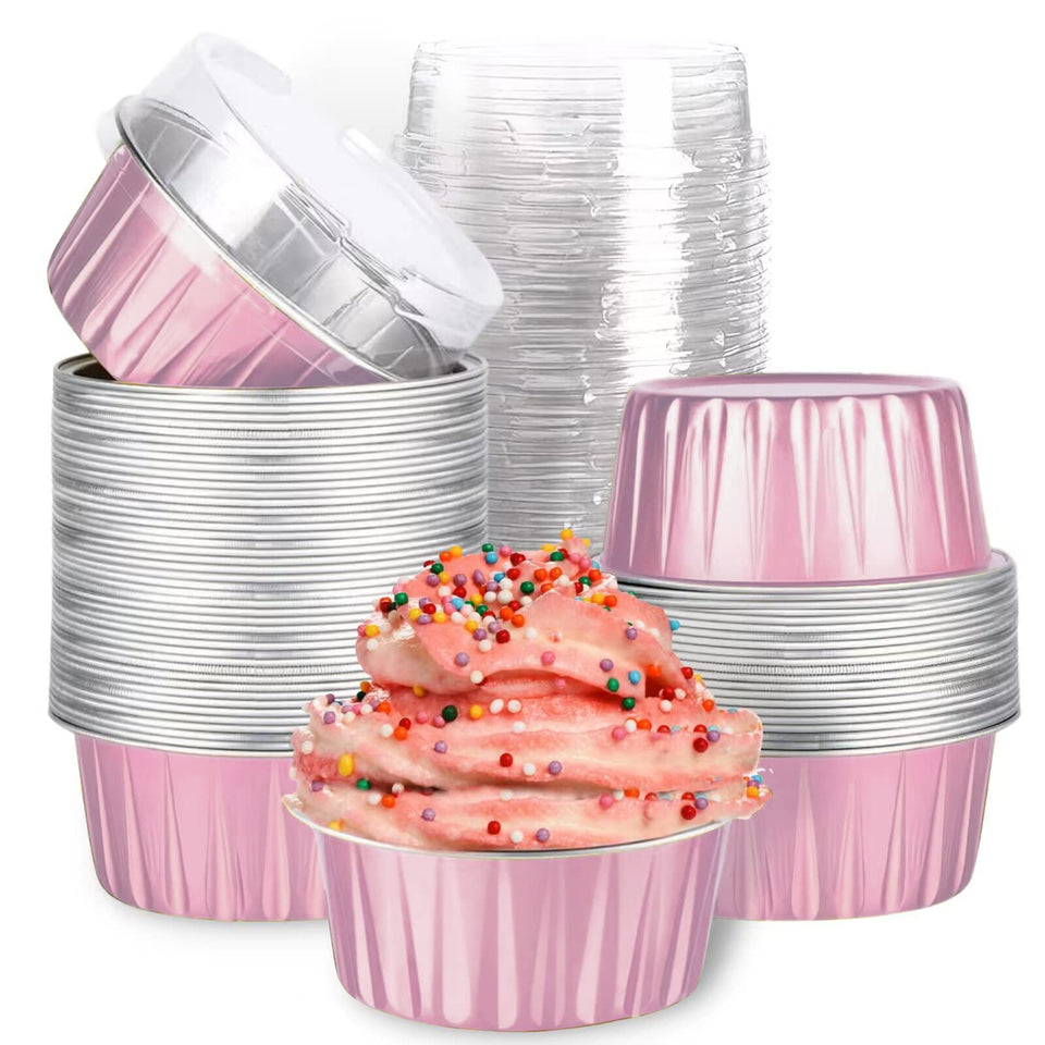 Findful mini cupcake cups with lids, top view, ideal for convenient serving.