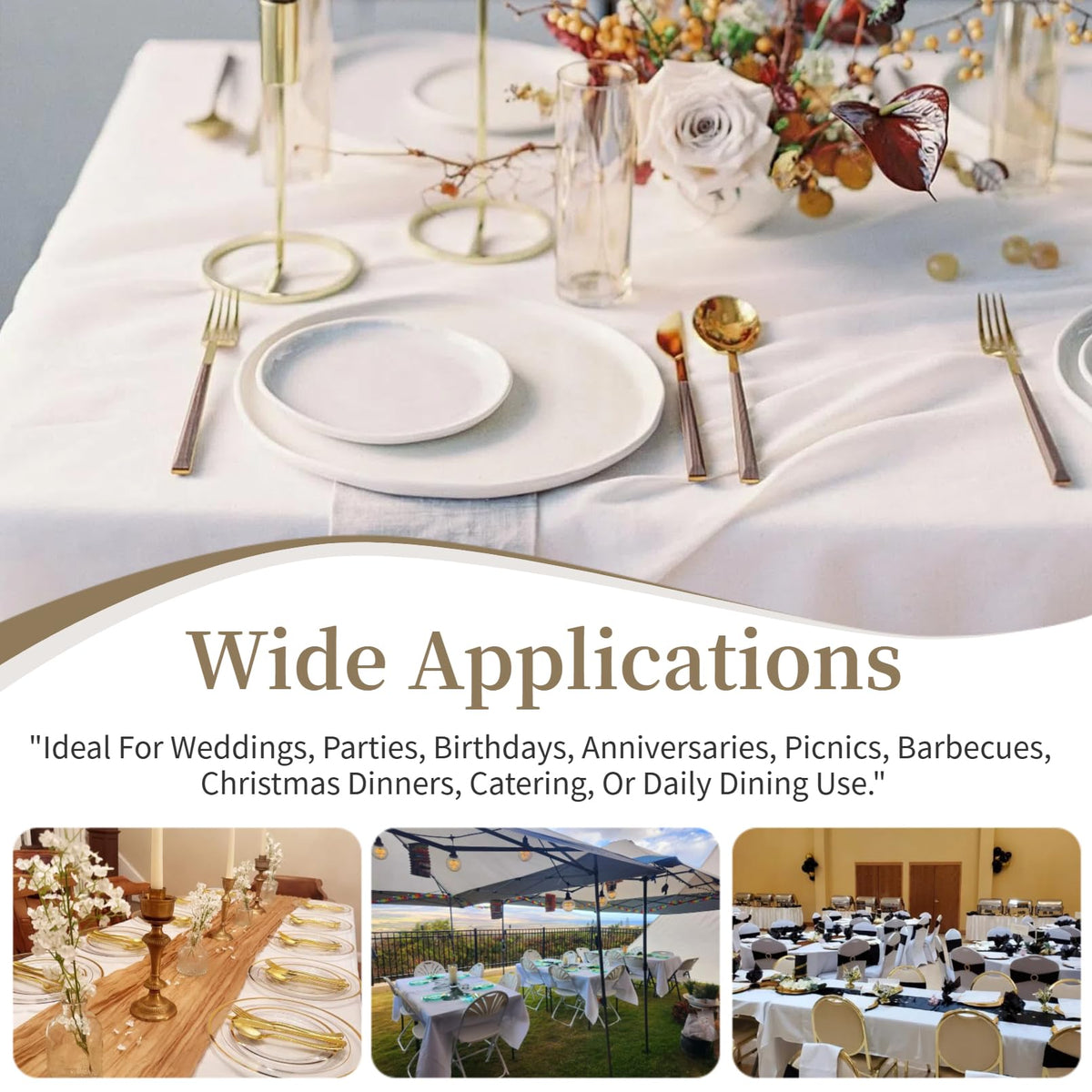 FINDYOU stain-resistant tablecloth shown during meals with spills easily managed.