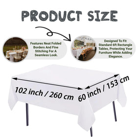 FINDYOU washable tablecloth demonstrates easy care for quick party cleanup.