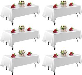 FindYOU white tablecloth 60x126 seamless for a clean, elegant 6ft setup