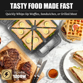 FineMade 3-in-1 panini grill press perfect for quick sandwiches.