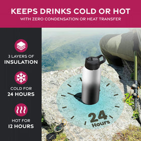 FineDine bottle with straw lid for refreshing cold drinks anywhere.