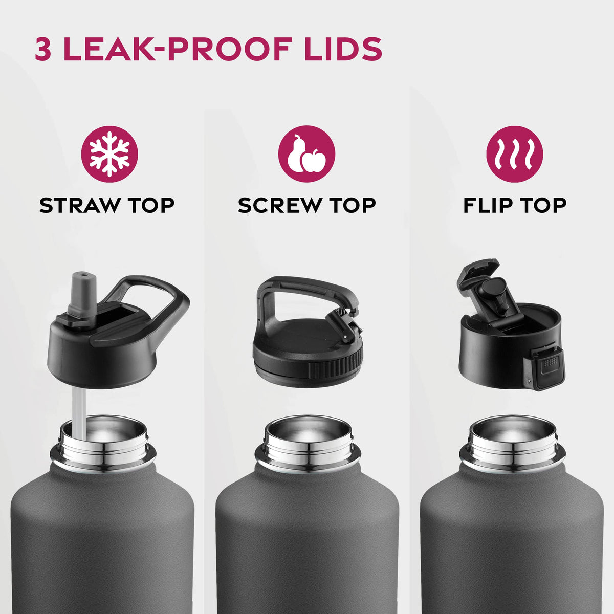 FineDine removable lid for ice and fruit infusions on hikes.