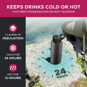 FineDine bottle straw lid in action for refreshing cold beverages.