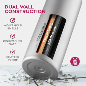 FineDine eco-friendly stainless steel bottle reduces plastic waste.