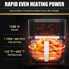 FineMade 12-in-1 glass air fryer reveals 4.5-quart capacity