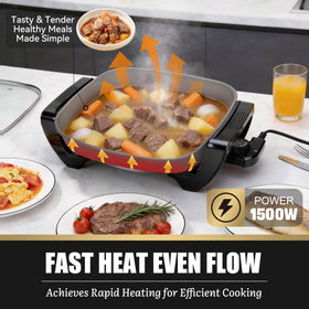 FineMade 6qt capacity ideal for cooking complete family meals.