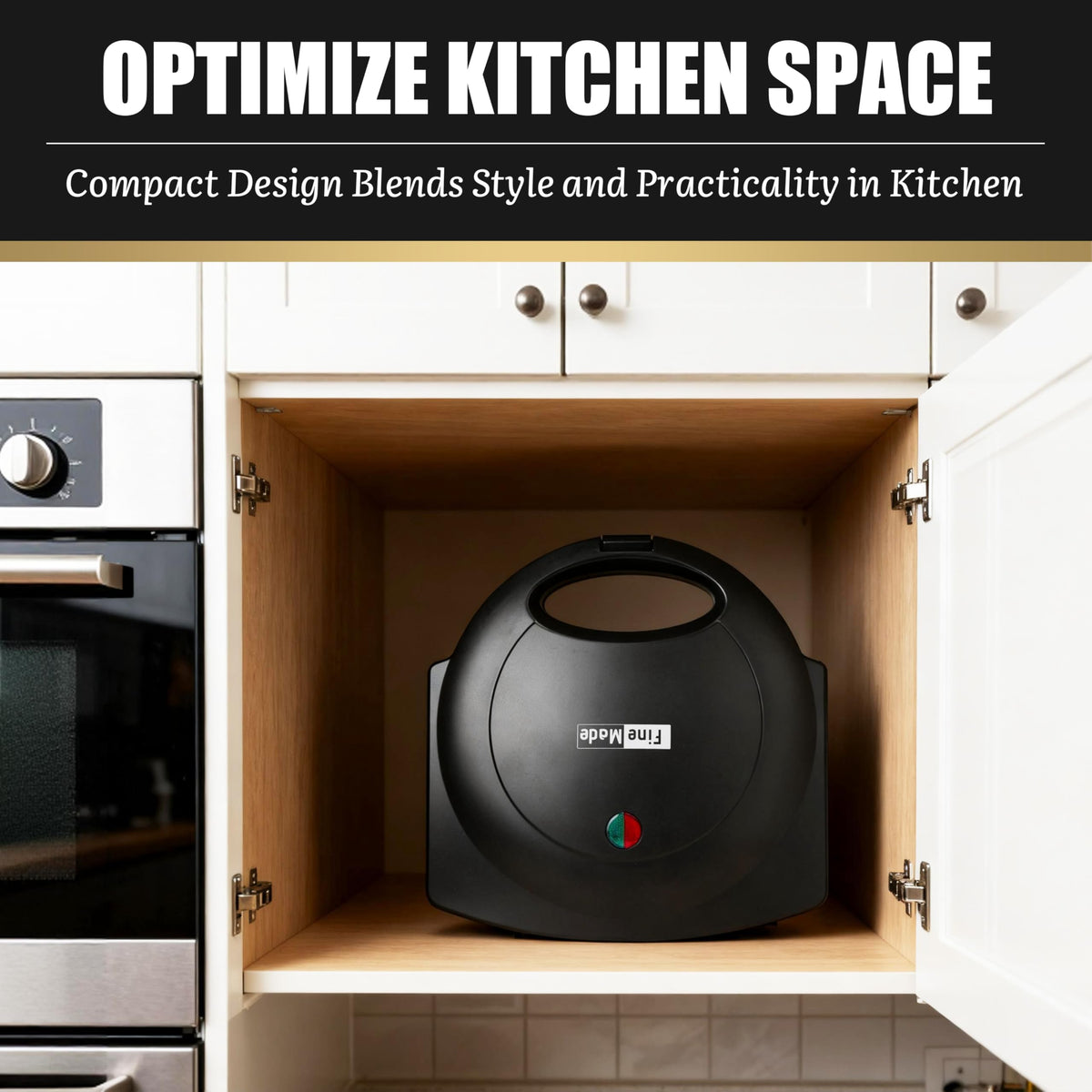 FineMade crust cutter in use ensures consistent pocket crust size