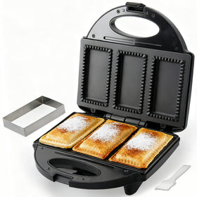 FineMade electric mini pocket pie maker with crust cutter for precise crust sizing