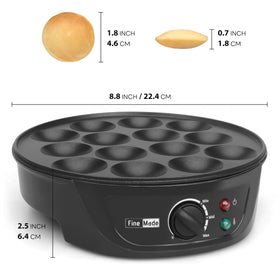 FineMade mini pancake maker on a clean countertop ready to use