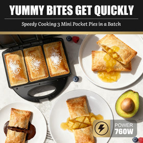FineMade pocket pie maker nonstick surface for easy release and cleanup