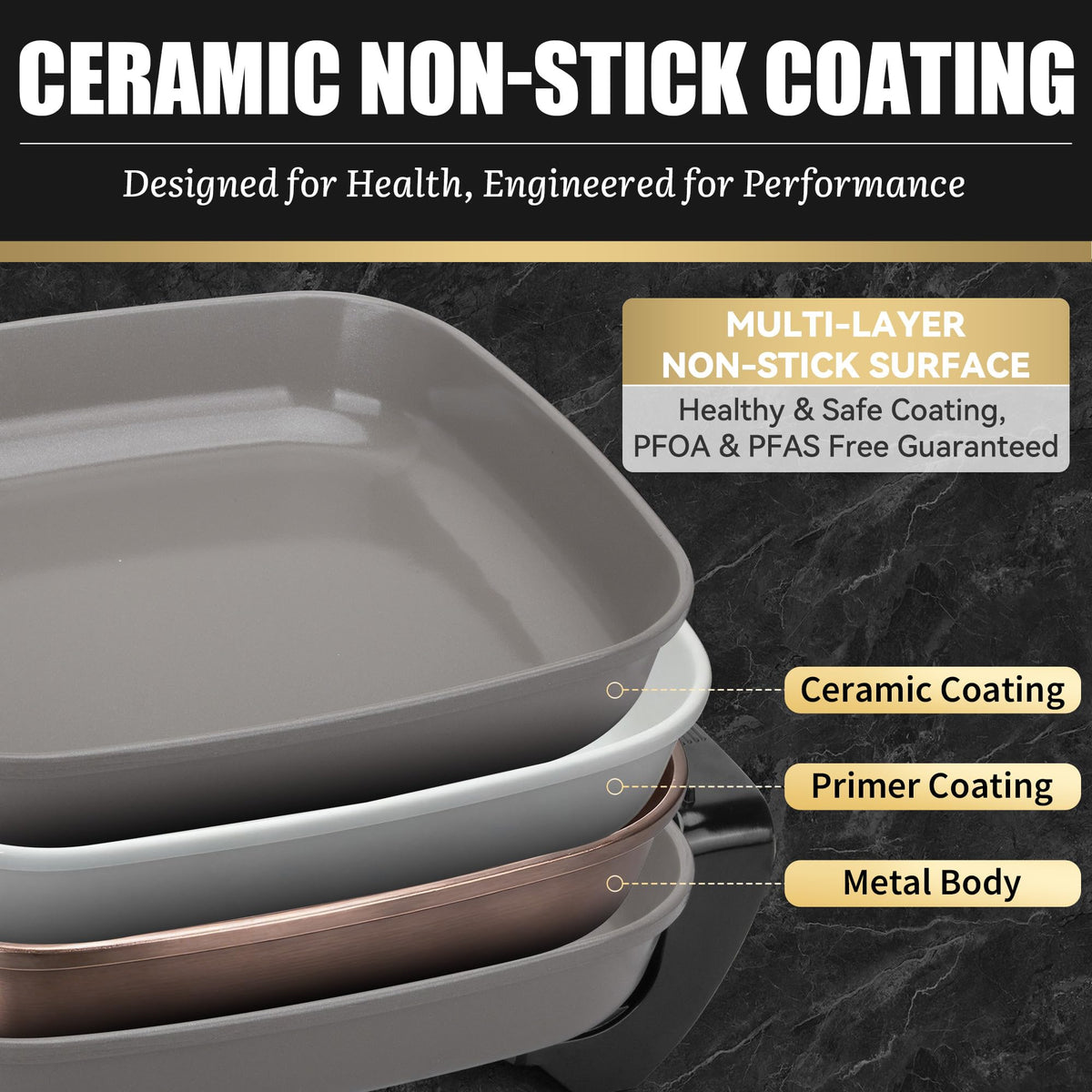 FineMade lid locks in moisture for tasty, evenly cooked dishes.