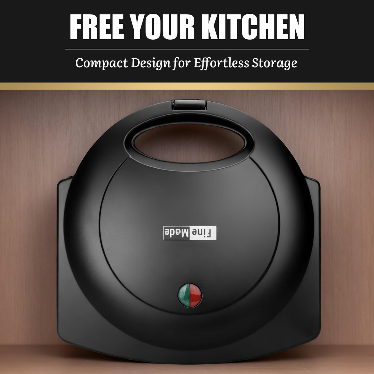 FineMade Taiyaki compact kitchen gadget, ideal for small kitchens and on-the-go breakfasts.