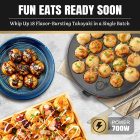 FineMade Takoyaki Maker Pan with 18-ball mold for batches