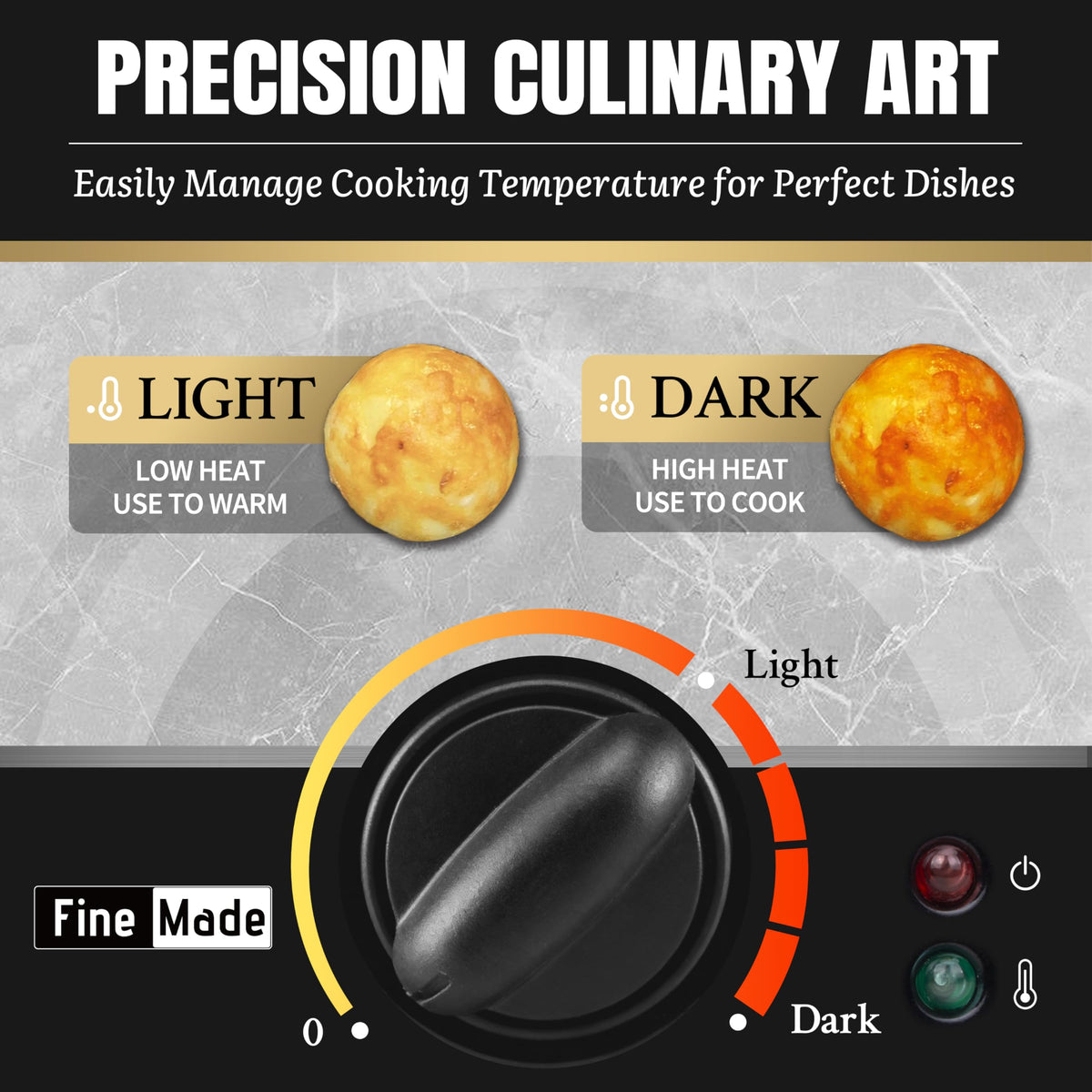 FineMade Takoyaki Maker Pan non-stick surface enables easy release